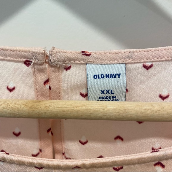 NWT OLD NAVY Pale Pink Floral Print Swing Blouse Size XXL - Picture 4 of 7